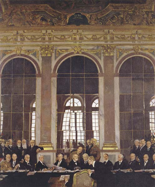 The Signing of Peace in the Hall of Mirrors,Versailles